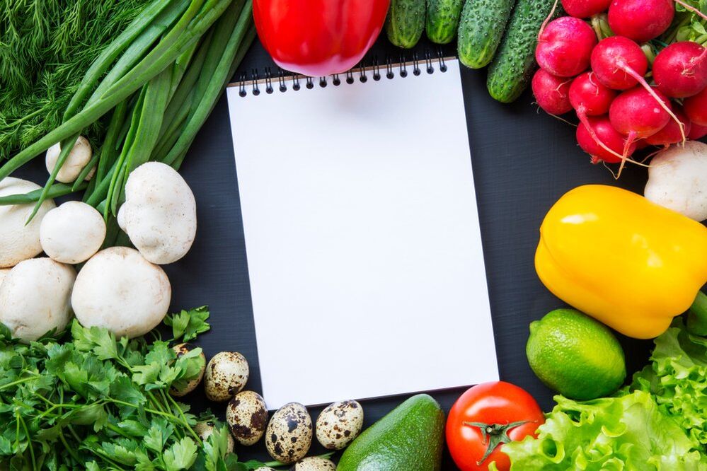 vegetables and food diaries for weight loss