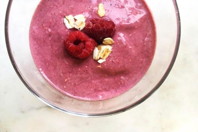 raspberry-oat smoothie for weight loss
