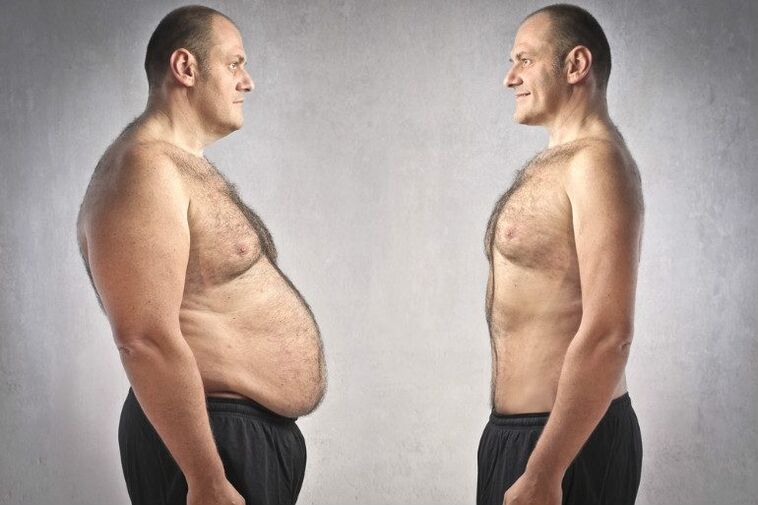 picture of a man before and after losing weight
